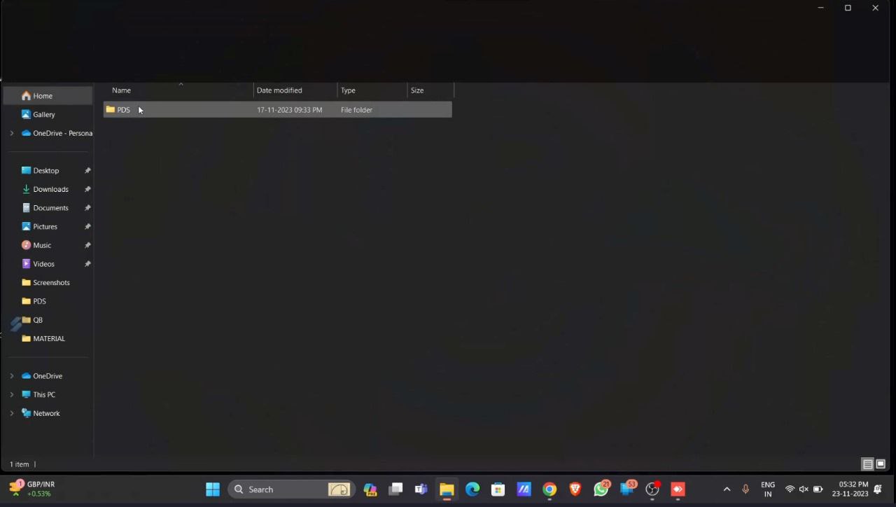 Partly Black screen glimpse on File Explorer. Win11 23H2 r